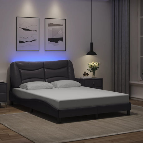 Bed Frame With Led Without Mattress &quot;Hvar&quot; Single