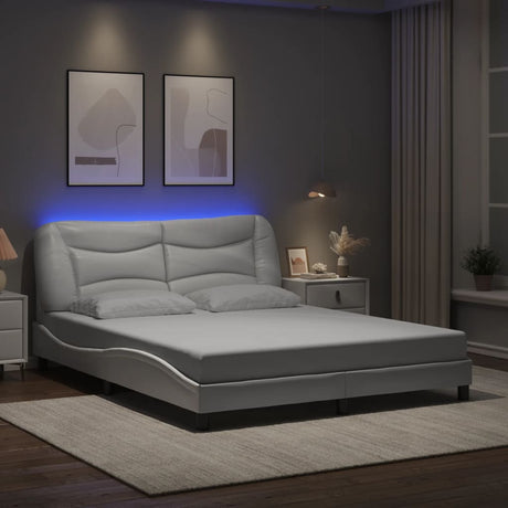 Bed Frame With Led Without Mattress &quot;Hvar&quot; Single