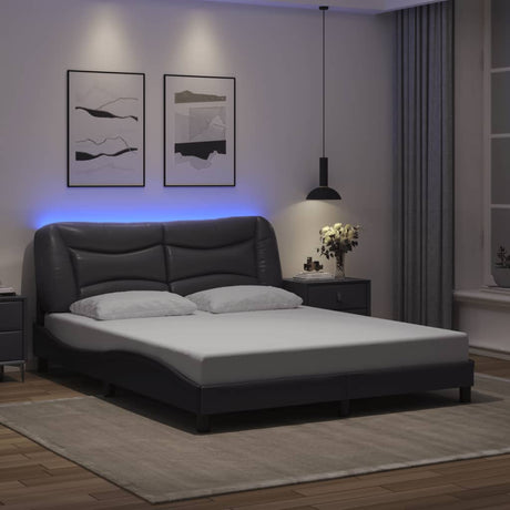 Bed Frame With Led Without Mattress &quot;Hvar&quot; Single