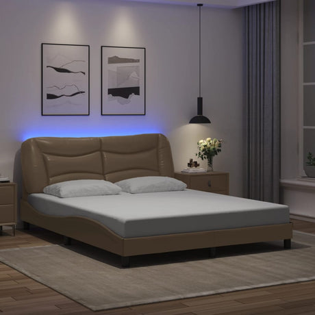 Bed Frame With Led Without Mattress &quot;Hvar&quot; Single