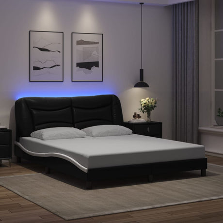 Bed Frame With Led Without Mattress &quot;Hvar&quot; Single