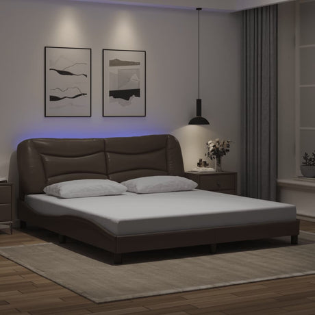 Bed Frame With Led Without Mattress &quot;Hvar&quot; Single