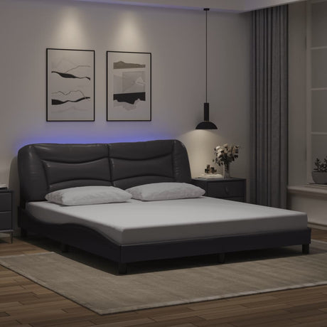 Bed Frame With Led Without Mattress &quot;Hvar&quot; Single