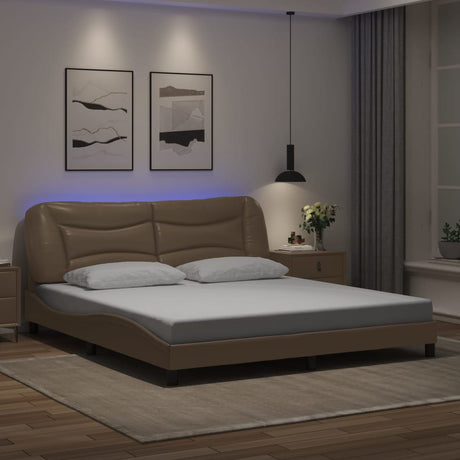 Bed Frame With Led Without Mattress &quot;Hvar&quot; Single