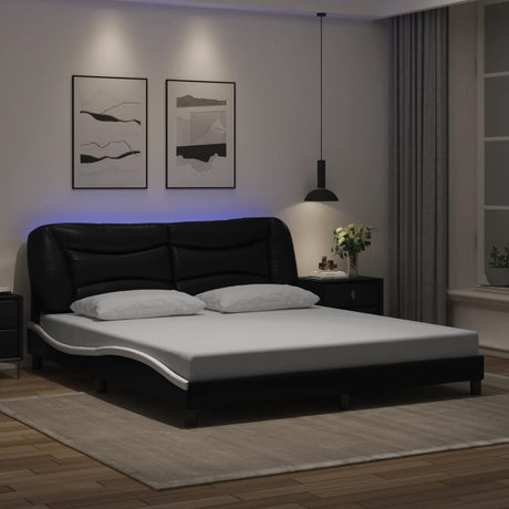 Bed Frame With Led Without Mattress &quot;Hvar&quot; Single