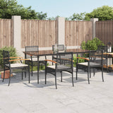3 Piece Garden Dining Set With Cushions Poly Rattan