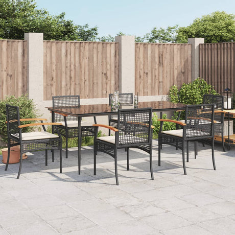 3 Piece Garden Dining Set With Cushions Poly Rattan