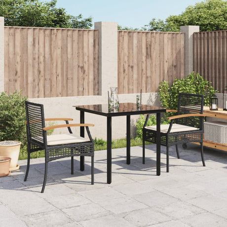 5 Piece Garden Dining Set With Cushions Poly Rattan