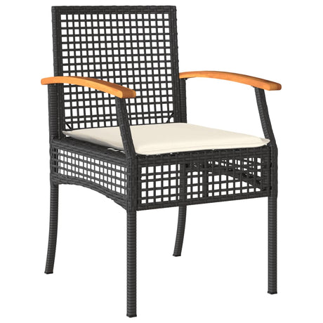 5 Piece Garden Dining Set With Cushions Poly Rattan