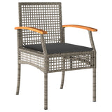 3 Piece Garden Dining Set With Cushions Poly Rattan