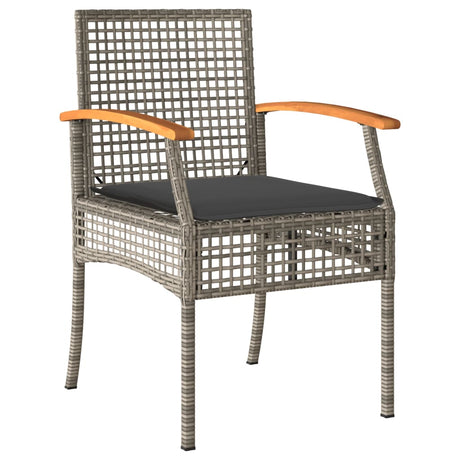 3 Piece Garden Dining Set With Cushions Poly Rattan