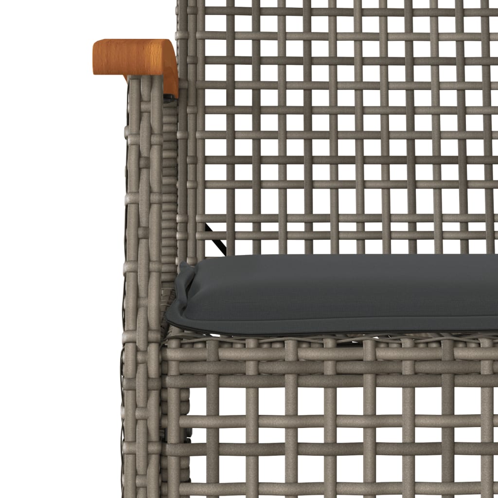 3 Piece Garden Dining Set With Cushions Poly Rattan