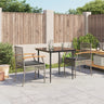 3 Piece Garden Dining Set With Cushions Poly Rattan