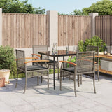 3 Piece Garden Dining Set With Cushions Poly Rattan