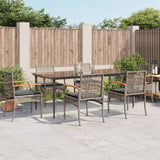 3 Piece Garden Dining Set With Cushions Poly Rattan