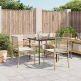3 Piece Garden Dining Set With Cushions Poly Rattan
