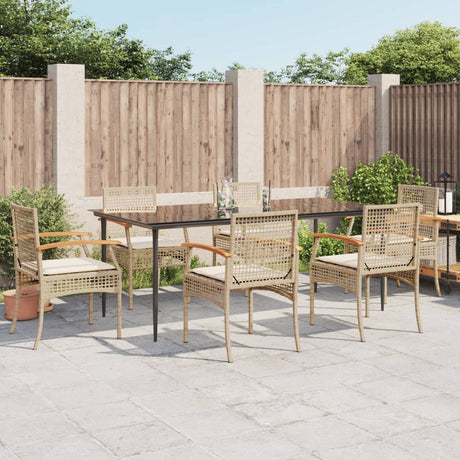 3 Piece Garden Dining Set With Cushions Poly Rattan
