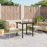 5 Piece Garden Dining Set With Cushions Poly Rattan