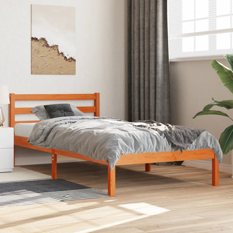 Bed Frame Without Mattress Solid Wood Pine 200X200Cm