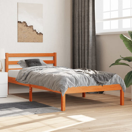 Bed Frame Without Mattress Solid Wood Pine 200X200Cm