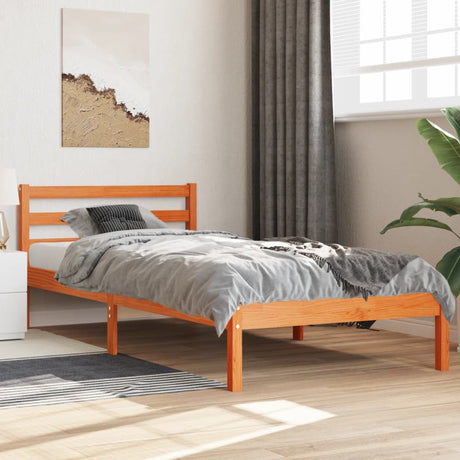 Bed Frame Without Mattress Solid Wood Pine 200X200Cm