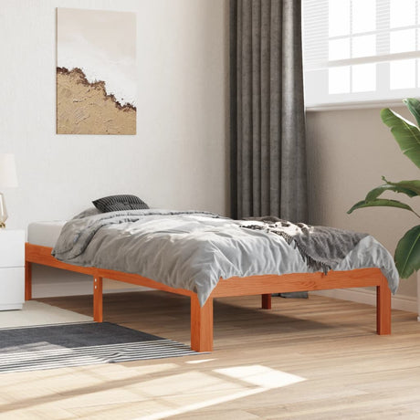 Bed Frame Without Mattress Solid Wood Pine 140X200Cm