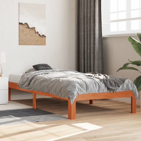 Bed Frame Without Mattress Solid Wood Pine 140X200Cm