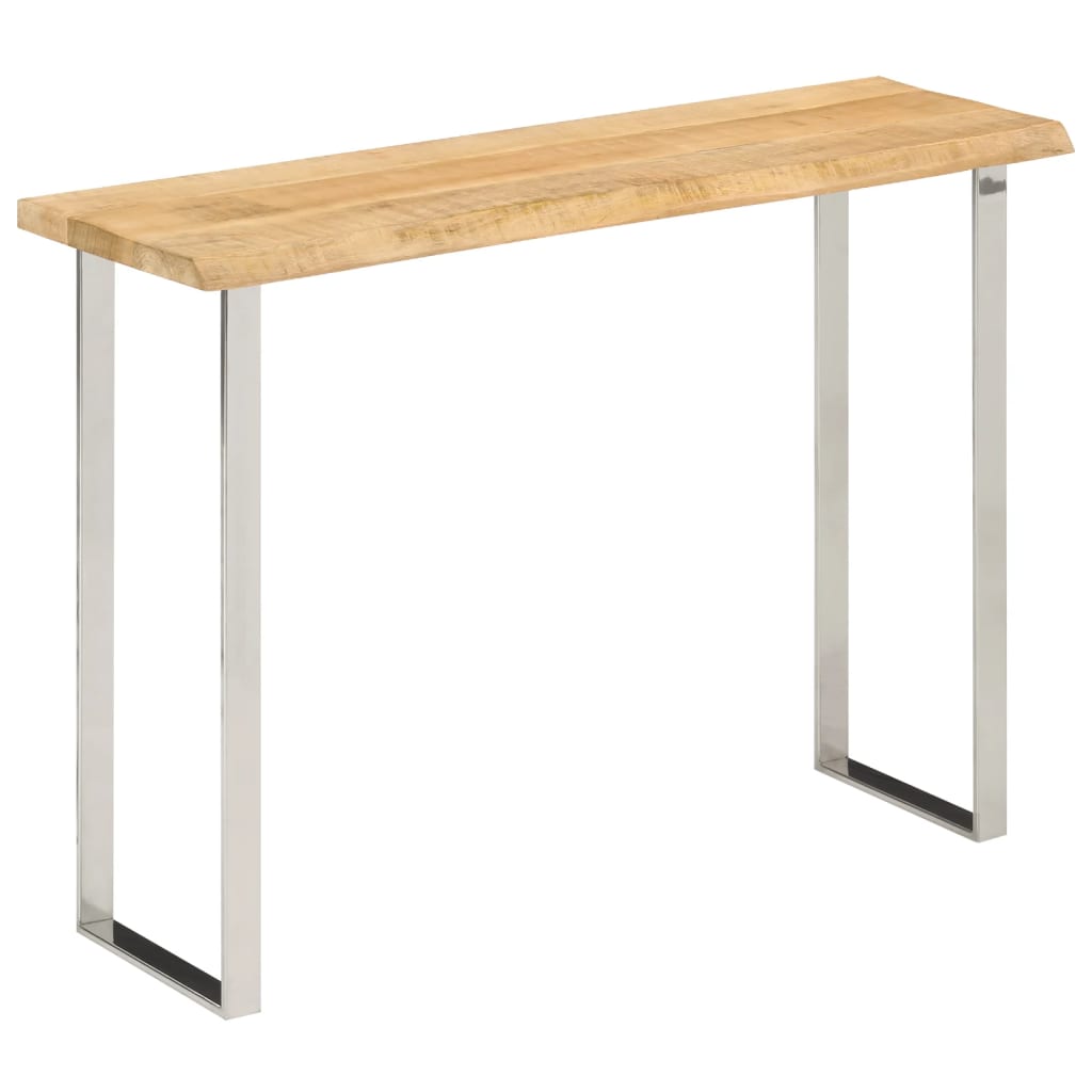 Console Table With Live Edge 105X33X76 Cm Solid Wood Mango
