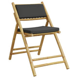 6 Piece Folding Bistro Chairs With Cushions Bamboo
