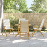 6 Piece Folding Reclining Chairs With Dark Cushions Bamboo