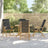 6 Piece Folding Reclining Chairs With Dark Cushions Bamboo