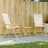 3 Piece Folding Bistro Set With Cushions Bamboo