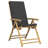 3 Piece Folding Bistro Set With Cushions Bamboo
