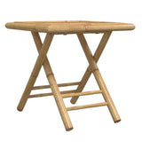 3 Piece Folding Bistro Set With Cushions Bamboo