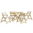 5 Piece Folding Bistro Set With Cushions Bamboo
