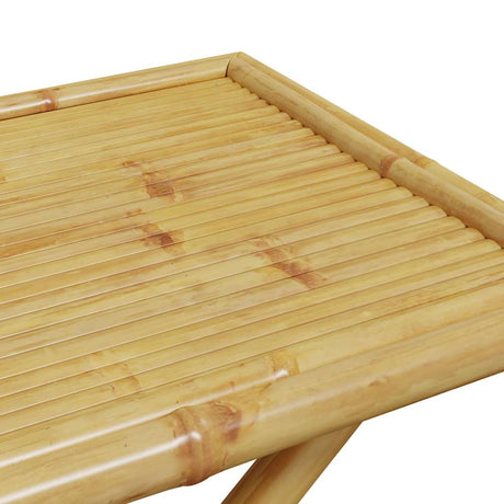 5 Piece Folding Bistro Set With Cushions Bamboo