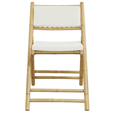 3 Piece Folding Bistro Set With Cushions Bamboo