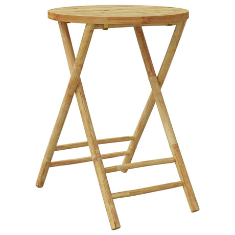 3 Piece Folding Bistro Set With Cushions Bamboo