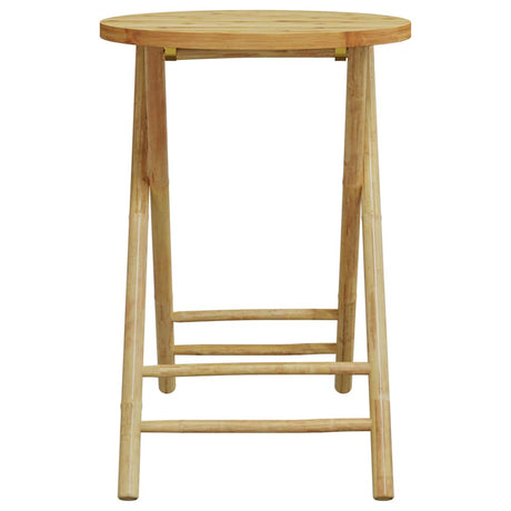 3 Piece Folding Bistro Set With Cushions Bamboo