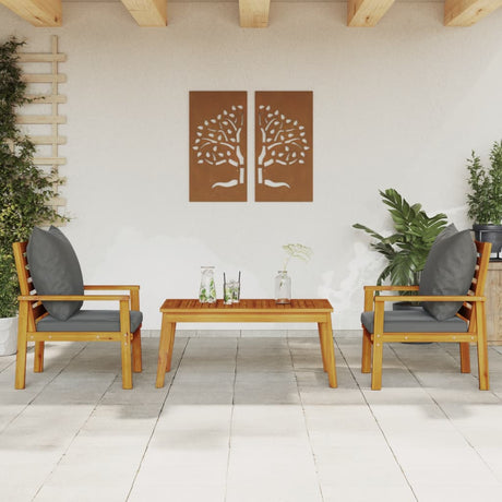 4 Piece Garden Lounge Set With Cushions Solid Wood Acacia