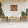 4 Piece Garden Lounge Set With Cushions Solid Wood Acacia
