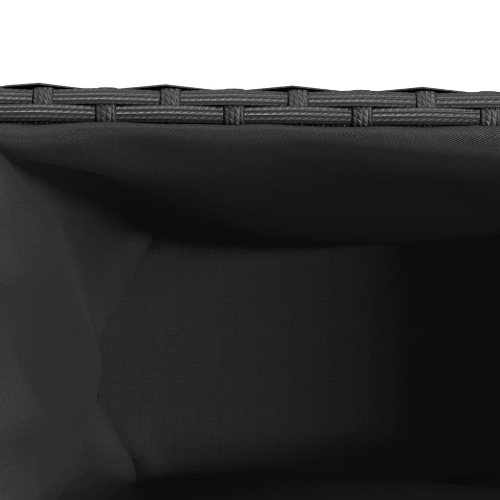 Garden Planters with 3 Pots 2 pcs Black 105x30x32 cm Poly Rattan