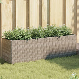 Garden Planter With Wheels And 3 Pots Poly Rattan
