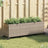 Garden Planter With Wheels And 3 Pots Poly Rattan