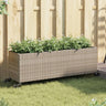 Garden Planter With Wheels And 3 Pots Poly Rattan