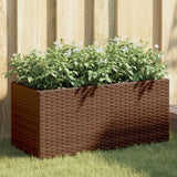 Garden Planter With Wheels And 3 Pots Poly Rattan