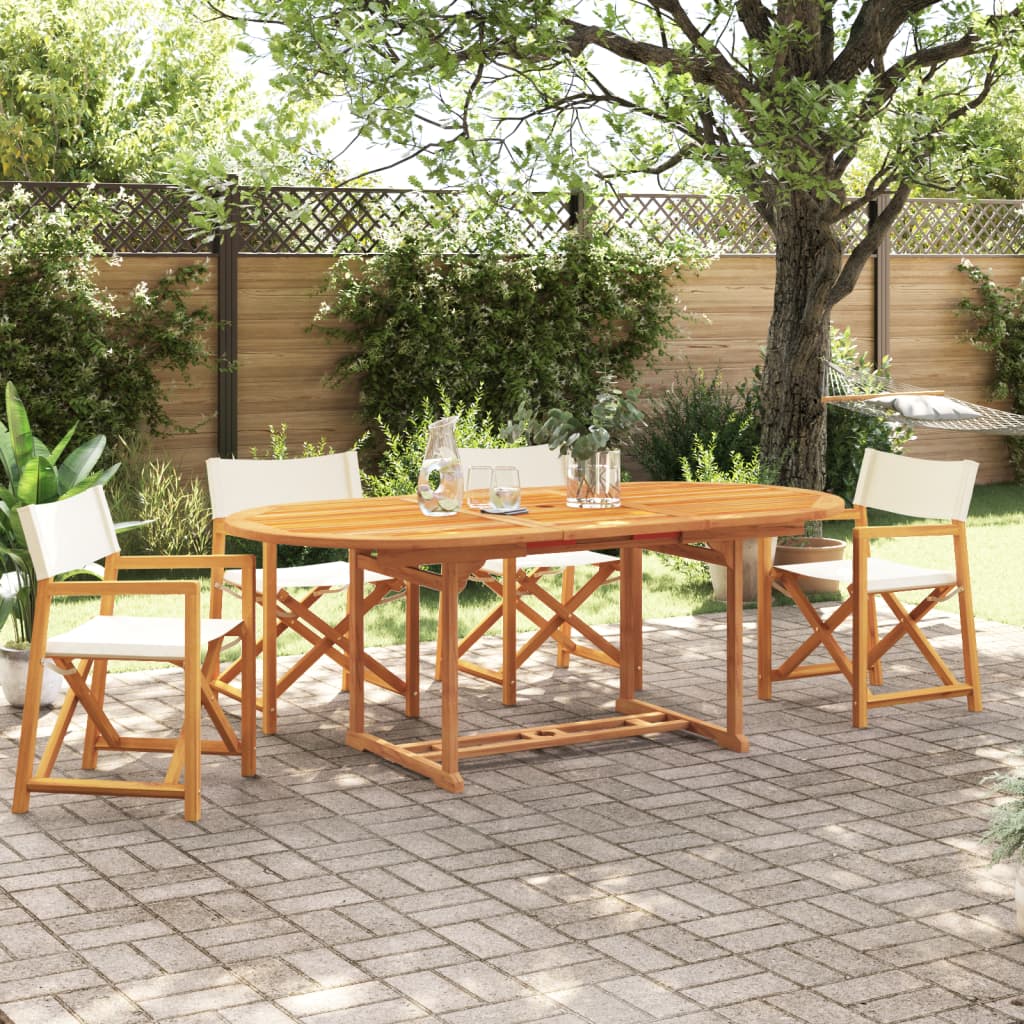 6 Piece Folding Garden Chairs Fabric