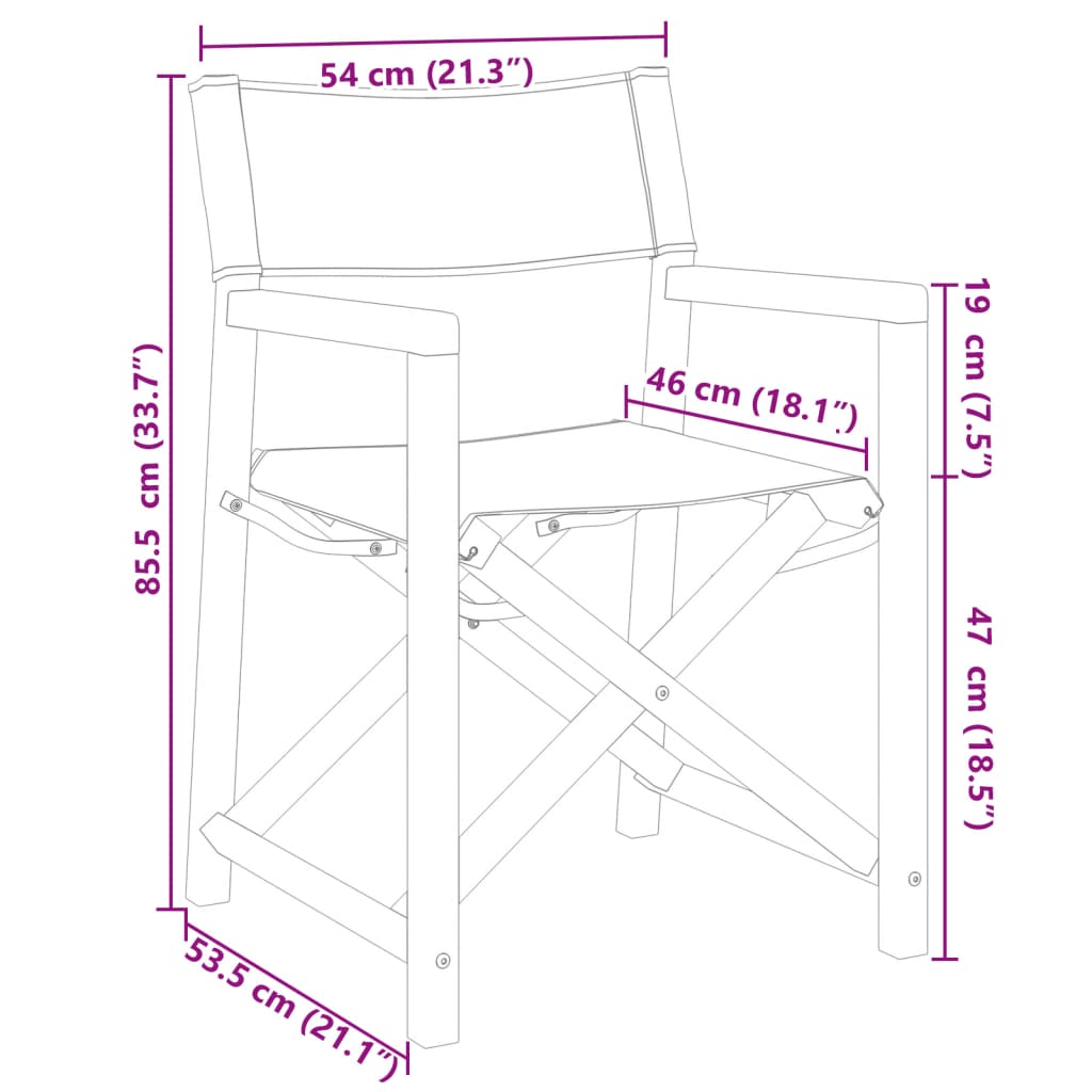6 Piece Folding Garden Chairs Fabric