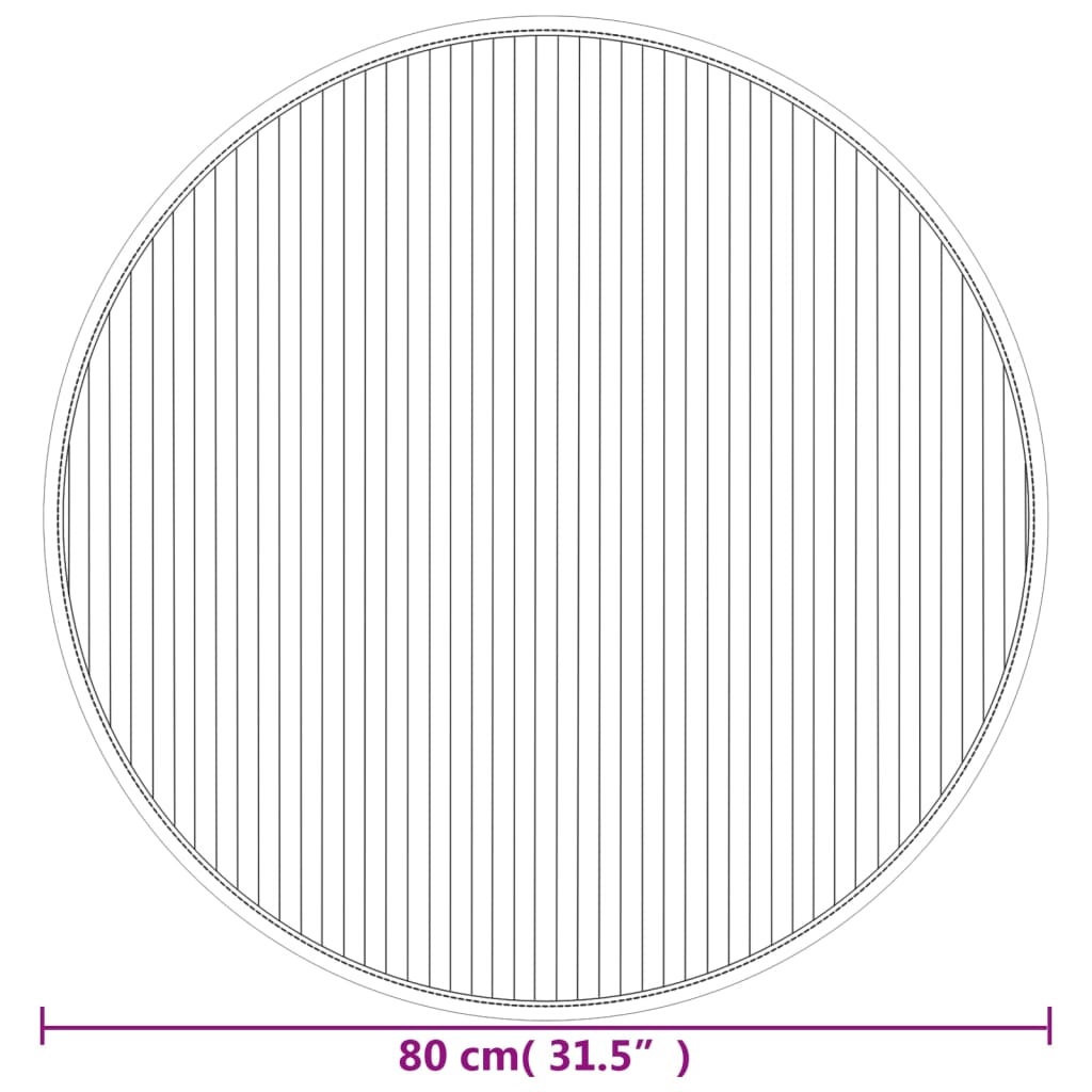 Rug Round Bamboo