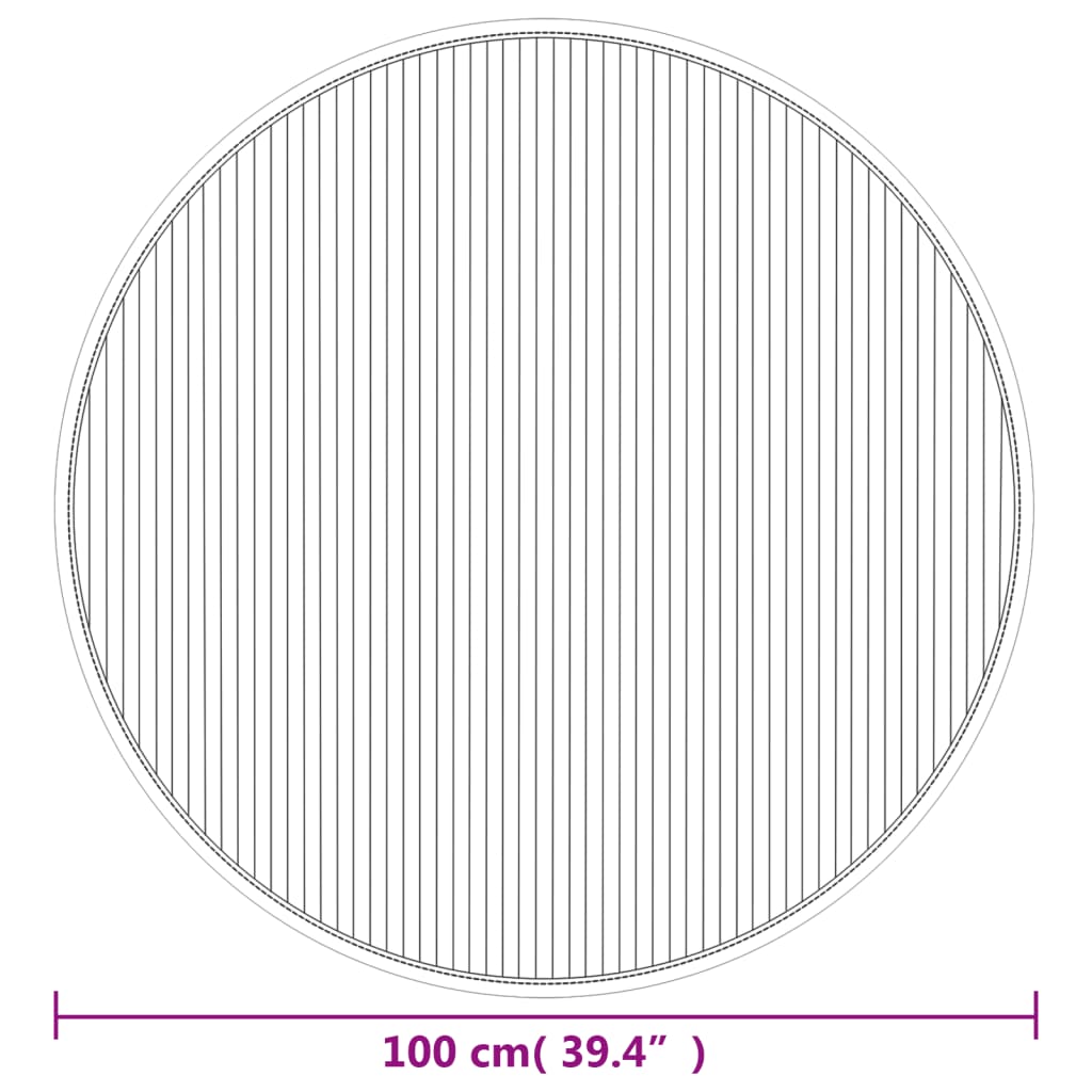Rug Round Bamboo